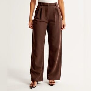 Abercrombie & Fitch Brown Curve Love Sloane Wide Leg Pants 31 / 12 Regular